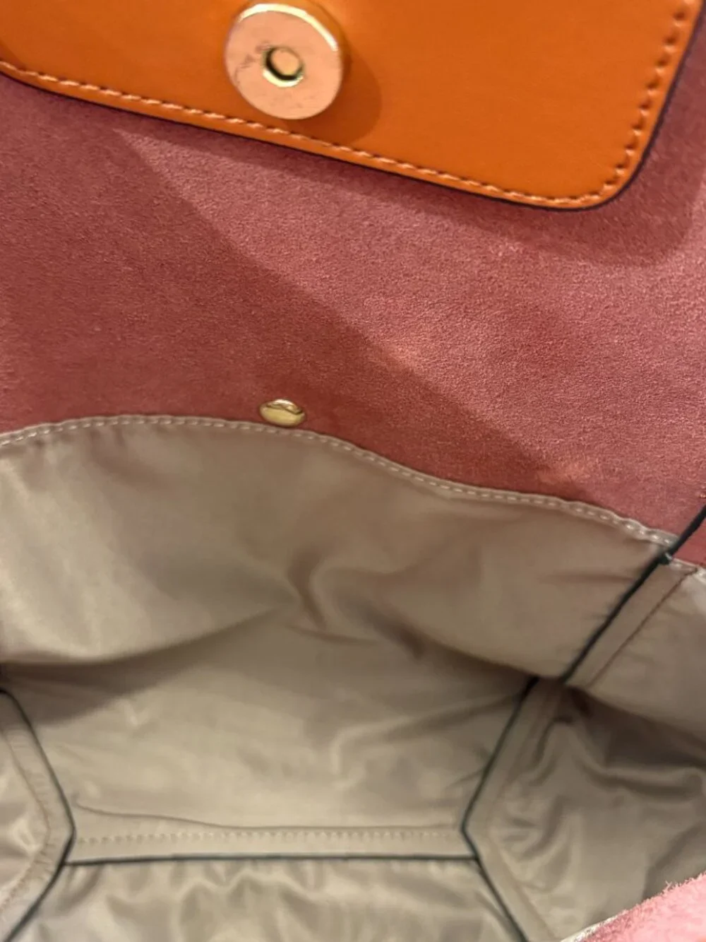 BOSTANTEN Genuine Leather Hobo Bucket Shoulder Bag Cognac Brown Gold Hardware